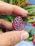 Floral Carved Ruby Stone Pair for Earrings or Pendant - History, Symbolism and Modern Appeal