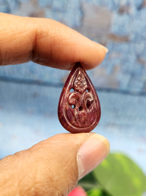 Floral Carved Ruby Stone Pair for Earrings or Pendant - History, Symbolism and Modern Appeal