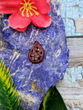 Ruby Floral Carved Stone for Pendant – Timeless Grace | Protection Talisman | Love & Strength | Gift for Her