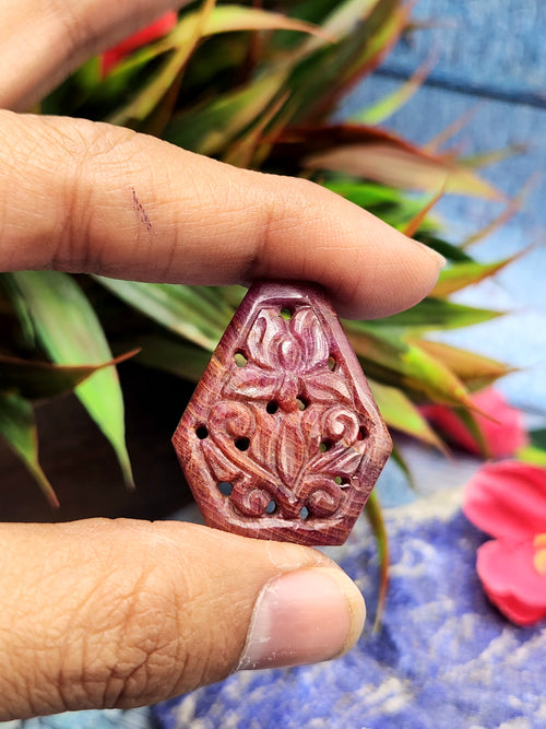 Floral Carved Ruby Stone Pair for Earrings or Pendant - History, Symbolism and Modern Appeal