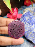 Ruby Floral Carving Pendant - History, Symbolism and Modern Appeal | Gemstone Pendant | Birthday Gift | Daughter's Day Gift | Mother's Day Gift