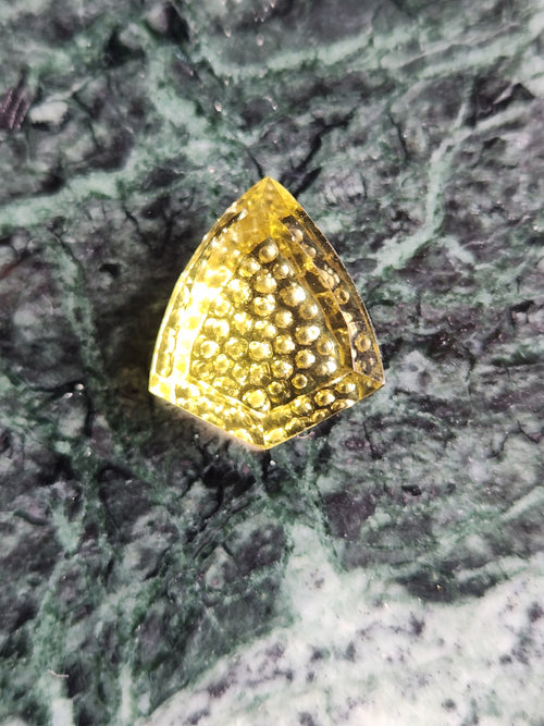 Green Gold Lemon Quartz carved stone for pendant - A Balancing Gemstone for Style and Success | Gemstone Pendant | Birthday Gift | Daughter's Day Gift | Mother's Day Gift
