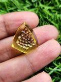 Green Gold Lemon Quartz carved stone for pendant - A Balancing Gemstone for Style and Success | Gemstone Pendant | Birthday Gift | Daughter's Day Gift | Mother's Day Gift
