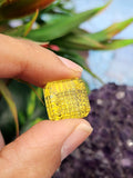 Green Gold Lemon Quartz Geometric Design Pendant - Radiant Elegance | Gemstone Pendant | Birthday Gift | Daughter's Day Gift | Mother's Day Gift