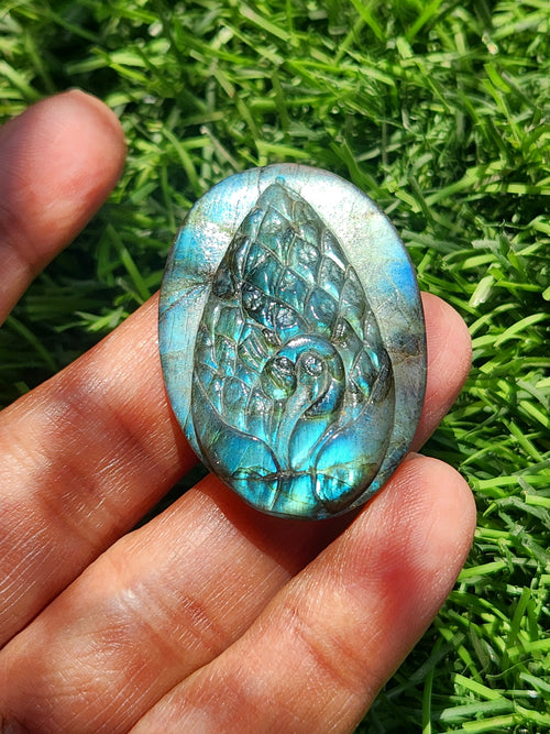 Labradorite Peacock Design Carving For Pendant: A Stunning Blend of Beauty and Healing