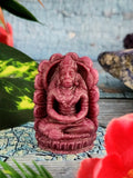 Lord Hanuman Carving in Ruby Stone - A Divine Guardian Against Negative Energy | 1.6 inches and 212 carats