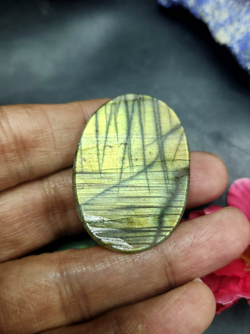 Labradorite Peacock Design Carving For Pendant: Talisman for Protection & Inner Radiance  | Weighing 11 gms