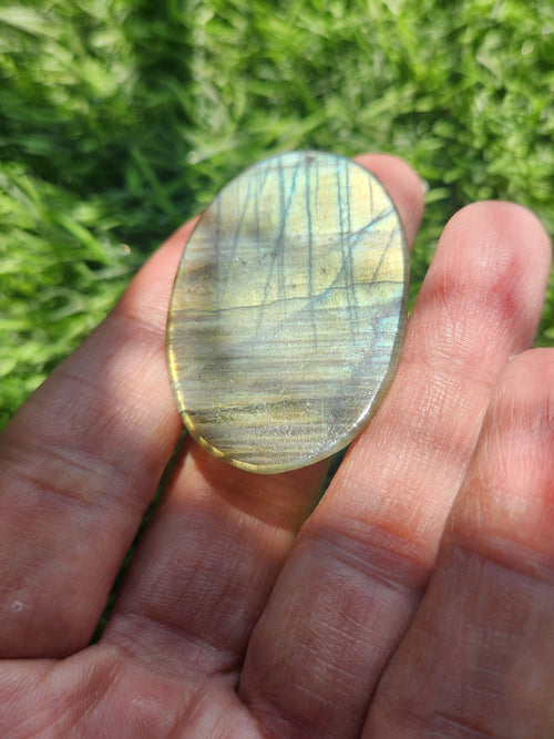 Labradorite Peacock Design Carving For Pendant: Talisman for Protection & Inner Radiance  | Weighing 11 gms