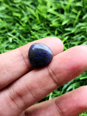 Black Matrix Opal Cabochon Loose Gemstone - Captivating Beauty and Tranquil Energy