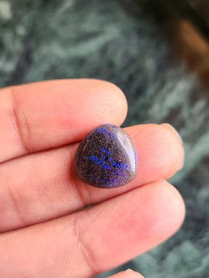 Black Matrix Opal Cabochon Loose Gemstone - Captivating Beauty and Tranquil Energy