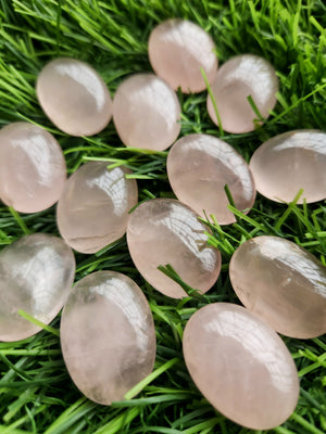 Rose Quartz Cabochons Oval Shaped Loose Gemstones- Merging Beauty and Spirituality | Lot of 14 units