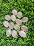 Rose Quartz Cabochons Oval Shaped Loose Gemstones- Merging Beauty and Spirituality | Lot of 14 units