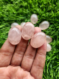 Rose Quartz Cabochons Oval Shaped Loose Gemstones- Merging Beauty and Spirituality | Lot of 14 units