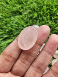 Rose Quartz Cabochons Oval Shaped Loose Gemstones- Merging Beauty and Spirituality | Lot of 14 units