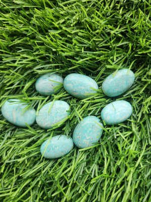 Amazonite Cabochons Oval Shaped Loose Gemstones- Merging Beauty and Spirituality | Lot of 8 units