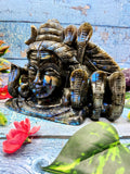 Lord Shiva Head in Labradorite Stone - Embrace the Power and Beauty of the Divine - 6 inches and 2800 gm