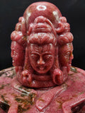 Panchmukhi Shiva Lingam/ Shivling in Rhodonite Stone: A Divine Masterpiece of Spiritual Harmony and Healing