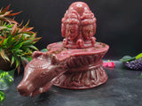 Panchmukhi Shiva Lingam/ Shivling in Rhodonite Stone: A Divine Masterpiece of Spiritual Harmony and Healing