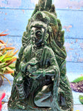 Kwan Yin Carving in Colombian Jade – A Symbol of Peace and Compassion | Reiki/Chakra/Healing/Energy | Home Decor