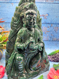 Kwan Yin Carving in Colombian Jade – A Symbol of Peace and Compassion | Reiki/Chakra/Healing/Energy | Home Decor