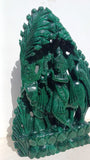 Lord Krishna Carving in Dark Green Aventurine with Mica for Peace, Love & Spiritual Harmony | Reiki/Chakra/Healing/Energy | Home Decor