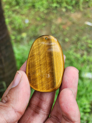 Kwan Yin Carved Pendant in Tiger Eye Gemstone – A Divine Symbol of Compassion, Protection & Inner Strength for Daily Wear | Gemstone Pendant