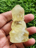 Baby Lord Buddha Carving in Citrine Gemstone – A Symbol of Peace, Positivity & Prosperity | Weight 68 gms