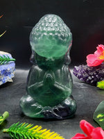 Baby Lord Buddha Carving in Multi Fluorite – A Stunning Symbol of Clarity, Balance and Spiritual Serenity | Weight 569 gms