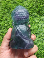 Baby Lord Buddha Carving in Multi Fluorite – A Stunning Symbol of Clarity, Balance and Spiritual Serenity | Weight 569 gms