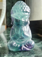 Baby Lord Buddha Carving in Multi Fluorite – A Stunning Symbol of Clarity, Balance and Spiritual Serenity | Weight 569 gms