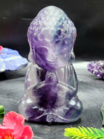 Baby Lord Buddha Carving in Multi Fluorite – A Spiritual Symbol of Peace, Healing and Balance | Reiki/Chakra/Healing/Energy | Home Decor