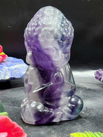 Baby Lord Buddha Carving in Multi Fluorite – A Spiritual Symbol of Peace, Healing and Balance | Reiki/Chakra/Healing/Energy | Home Decor