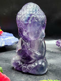 Baby Lord Buddha Carving in Multi Fluorite – A Spiritual Symbol of Peace, Healing and Balance | Reiki/Chakra/Healing/Energy | Home Decor