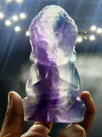 Baby Lord Buddha Carving in Multi Fluorite – A Spiritual Symbol of Peace, Healing and Balance | Reiki/Chakra/Healing/Energy | Home Decor
