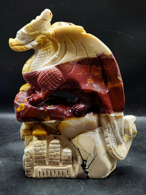 Mookaite Flying Dragon Carving – A Powerful Symbol of Strength, Transformation, and Earth Energy | Weight 750 gms