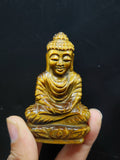 Lord Buddha Carving in Tiger Eye Gemstone – A Symbol of Peace, Strength & Spiritual Balance | Reiki/Chakra/Healing/Energy | Home Decor