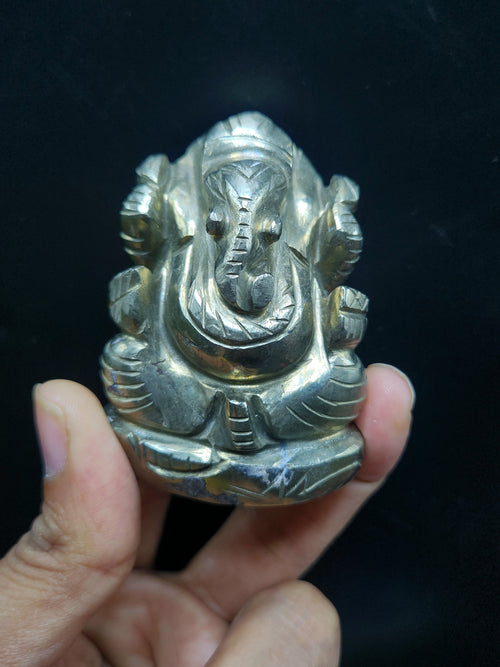 Lord Ganesh Statue in Pyrite – A Symbol of Prosperity, Protection and Divine Blessings
