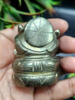 Lord Ganesh Statue in Pyrite – A Divine Symbol of Prosperity, Protection and New Beginnings | Reiki/Chakra/Healing/Energy | Home Decor