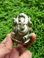 Lord Ganesh Statue in Pyrite – A Divine Symbol of Prosperity, Protection and New Beginnings | Reiki/Chakra/Healing/Energy | Home Decor
