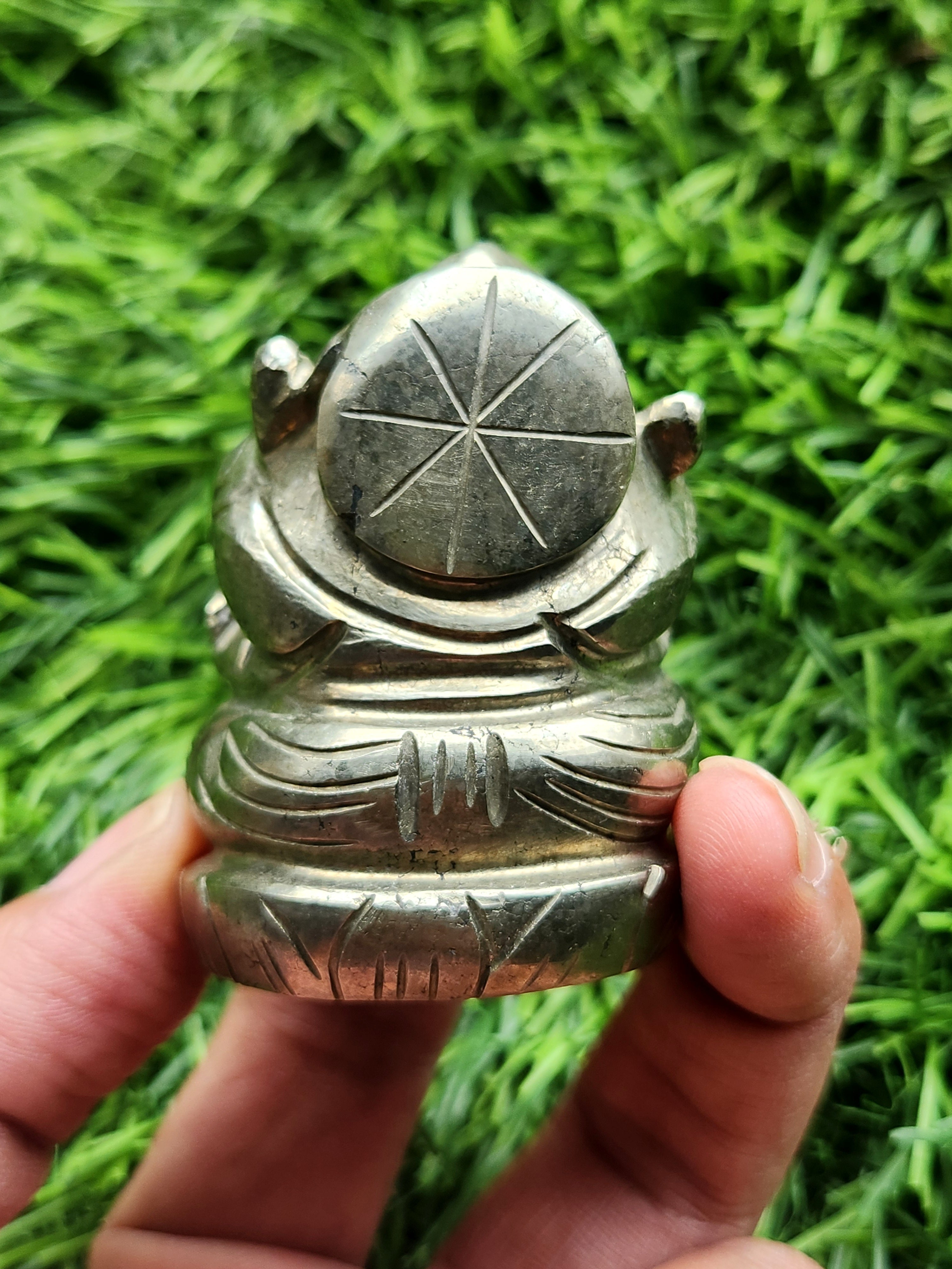 Lord Ganesh Statue in Pyrite – A Divine Symbol of Prosperity, Protection and New Beginnings | Reiki/Chakra/Healing/Energy | Home Decor