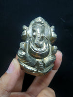 Lord Ganesh Statue in Pyrite – A Divine Symbol of Prosperity, Protection and New Beginnings | Reiki/Chakra/Healing/Energy | Home Decor