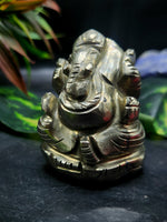 Lord Ganesh Statue in Pyrite – A Divine Symbol of Prosperity, Protection and New Beginnings | Reiki/Chakra/Healing/Energy | Home Decor
