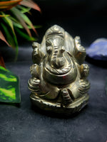 Lord Ganesh Statue in Pyrite – A Divine Symbol of Prosperity, Protection and New Beginnings | Reiki/Chakra/Healing/Energy | Home Decor