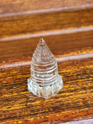 Sri Yantra in Clear Quartz Gemstone – A Sacred Symbol of Wealth, Energy Alignment, and Spiritual Awakening for Your Home and Office | Weight 23 gms | ONE PIECE ONLY