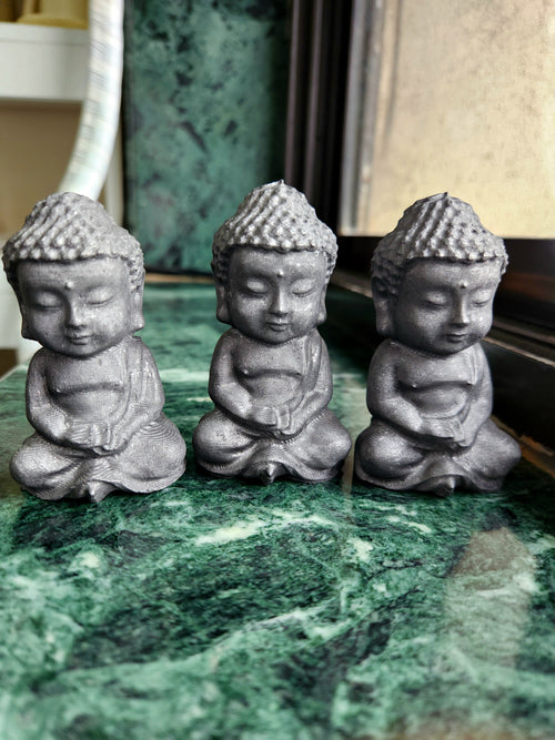Baby Buddha Carving in Natural Raw Shungite – A Powerful Emblem of Protection, Peace and Grounded Energy for Your Home and Meditation Space | ONE PIECE ONLY