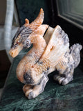 Flying Dragon Carving in Yellow Jade – Symbol of Power, Prosperity, and Protection