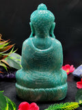 Lord Buddha Statue in Sitting Posture Carved from Amazonite Gemstone – A Divine Symbol of Peace, Blessings & Heart-Centered Energy