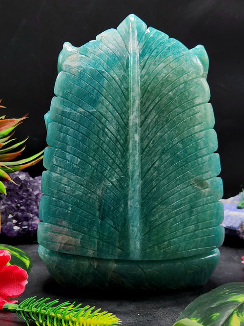 Lord Ganesha Statue in Amazonite Gemstone: Unlock Divine Power and Prosperity | Reiki/Chakra/Healing/Energy | Home Decor