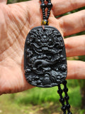 Black Obsidian Dragon Pendant with Obsidian Bead Mala: A Powerful Talisman for Protection and Transformation