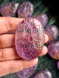 Ametrine Floral Carved Oval Shape Pendant – A Blend of Elegance, Energy and Empowerment | Birthday Gift | Valentine gift | Mother's Day gift
